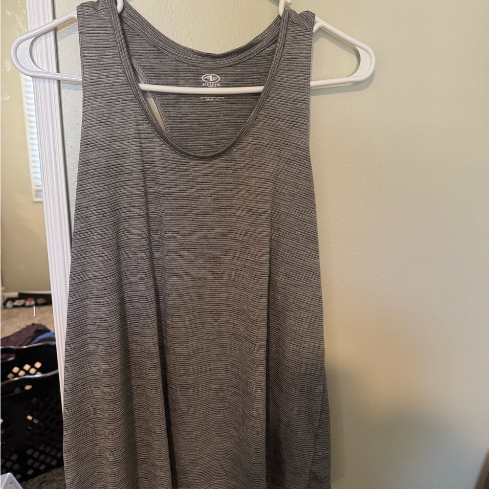 Gray athletic tank